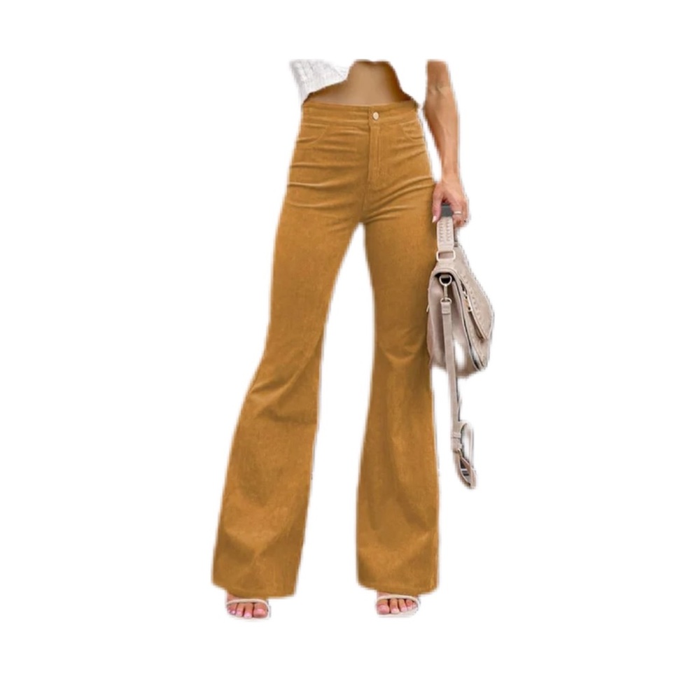 High Waist Flare Corduroy Pants